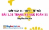 Bài 1.31 SGK Toán 11 tập 1 Kết nối tri thức